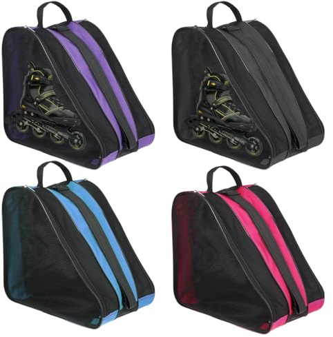 MAQUITA Large Capacity Breathable Ice Skate Bag with Adjustable Shoulder Strap for Boys, Girls & Adults