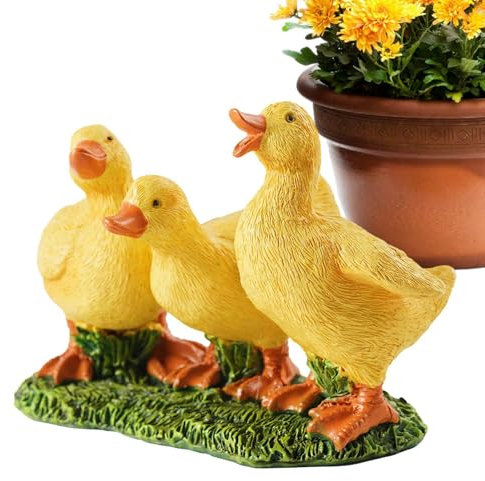 Enten-Gartendekoration – Gartenenten-Statue aus Kunstharz, einzigartige und lustige Heimdekoration, lustige Entendekoration, perfekt für drinnen und draußen
