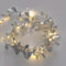 LED Lichterkette Künstlich, Lichterkette Goldene Silberne Blätter 10 m 100 LED, Herbst Lichterkette innen, Llluminated Blätter Vine Home Decor Artificial Vineyard Wall Hochzeit, Party Decor (Silber)