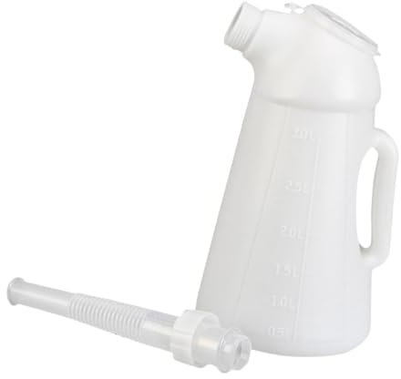 Gatuida Huileur De Voiture Récipient à Liquide Bidon D'huile Automobile Bouteille D'huile Moteur De Véhicule Bidon Pour Huile Moteur Bouteilles De Distributeur D'huile Plastique Blanche