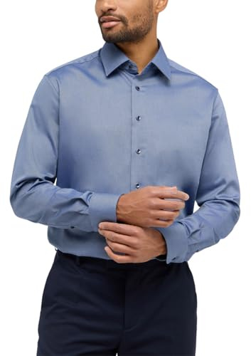 ETERNA Male Dynamic Cotton strukturiert MODERN FIT 39_H_1/1, 1/1, Denim