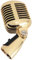 Microfono Vintage a Rack Rotante Autotensionante per Voce e Parlato - Microfono Dinamico retrò (GOLD)