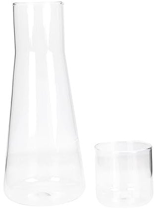 ABOOFAN Glass Ice Teapot Bedside Water Jug Multi-Function Large Capacity Carafe for Drinks Office Kitchen Lemon Tea