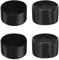 Lot de 4 embouts en caoutchouc - 75 mm ID - Capuchons de protection en caoutchouc flexible en PVC pour tubes, clôtures, poteaux de tuyau, meubles, balustrades (BK)