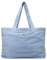 PURISH Beach Bag – Geräumige Strandtasche aus Cord in Hellblau mit Innenfach & Nylonfutter, stylisch & praktisch für Urlaub, Strand & Freizeit, wasserabweisend & waschbar, 27L