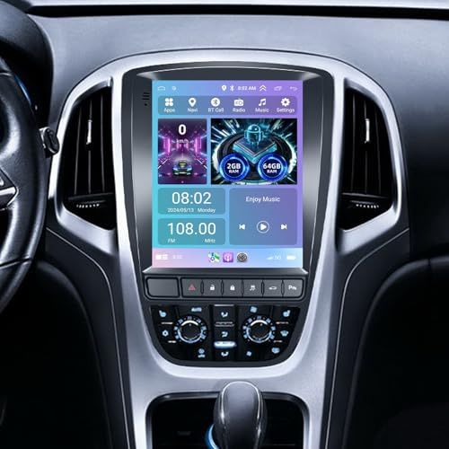 2+64G Car Radio for Opel Astra J/Vauxhall Astra 2010-2014 (Not Support ECO), 9.7 inch Android Touch Screen Astra Stereo, Carplay/Android Auto/EQ Audio/Bluetooth/WiFi