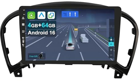 KEC [4+64G] Android 16 Car Stereo Radio for Nissan Juke/ YF15 Infiniti ESQ 2010-2017-IPS 9 Inch 2 Din Head Unit with Carplay | Android Auto | Mirror Link | GPS Navigation Navi | Bluetooth 5.0 |Camera