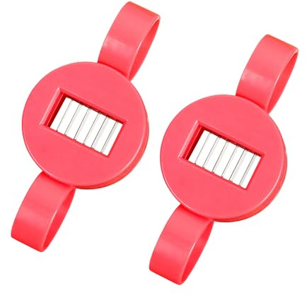 ApexPine 2 Pcs Manual Bean Slicer for Home Kitchen Vegetable Prep | 2 pack manual bean slicer, abs body with stainless steel blade, for runner bean vegetable cutting kitchen gadget