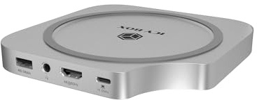ICY Box USB-C DockingStation (7-in-1) mit M.2 NVMe Slot, HDMI 4K 60Hz, 3X USB-A, SD microSD, USB 3.2 Gen 2 10 Gbit/s, Aluminium, für Mac mini M4 & USB-C PC, Club Dock 100, IB-DK100