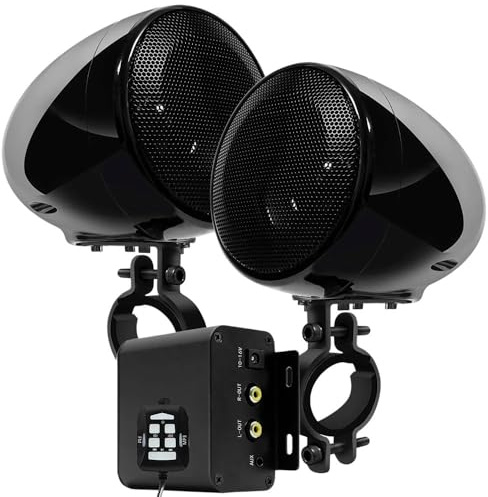 Altoparlanti Montaggio Audio Per Moto Da 150 W 2 Canali Con Amplificatore Multimediale, Altoparlanti 4 Pollici, Radio FM, AUX