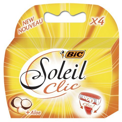 BiC Soleil CliC Lady Dreifach-Klingen-Nachfüllkartuschen (4 Stück) für BiC Soleil CliC Lady Triple Blade Rasierer System
