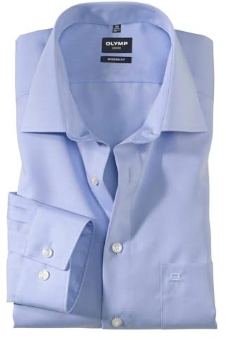 OLYMP Luxor modern fit Hemd extra Langer Arm Chambray hellblau