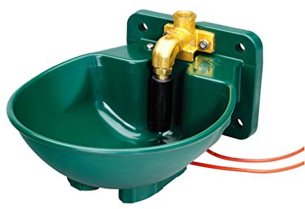 Lister Heizbares Tränkebecken SB 22 H mit Heizkabel 24 Volt / 45 Watt (Frostschutz bis ca. -35°C) - mit Pendelventil 24 Volt - Tränke Kuh Kühe Rinder Pferd Pferde Stall
