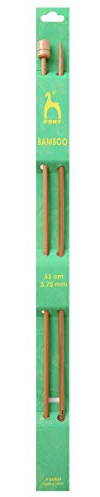 Pony Single Ended Bamboo Knitting Pins, Multi-Colour, 3.75 mm