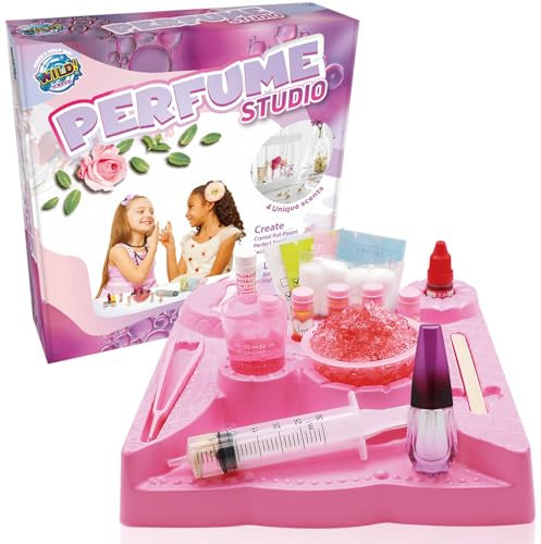 Tedco Toys WILD! Science Perfume Making Studio – Kindertrank-Set, Parfümherstellungs-Set für Mädchen – Kreieren Sie einzigartige Düfte, rubinduftendes Kristall-Potpourri, Alter 6–10 +