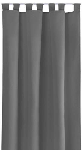 Bestlivings Blickdichte Gardine mit Schlaufen (140x175 cm/Dunkelgrau), in vielen Variationen
