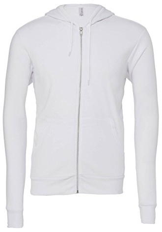 Bella Canvas Women's Opaque Hooded Long Sleeve Hoodie - White - Medium