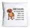 AdriLeo Kissenbezug 40x40cm Ohne Dackel ist Alles doof! (Kurzhaarteckel rot)