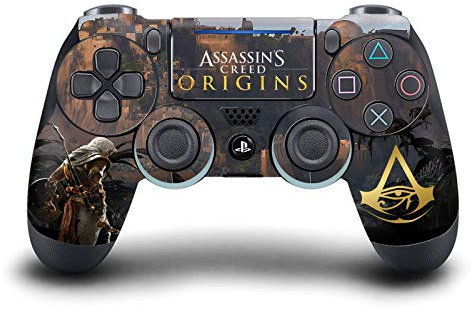 Head Case Designs Offizielle Zugelassen Assassin's Creed Bayek Kamm Origins Schauspieler Kunst Matte Vinyl Haut Gaming Aufkleber Abziehbild kompatibel mit Sony PlayStation 4 PS4 DualShock 4 Controller