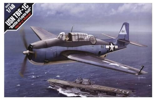 Academy 12340 1/48 US Navy TBF-1C Avenger Battle of Leyte - Modelo de plástico