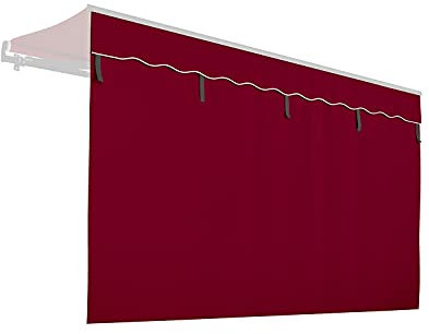 empasa Markisen Volant Markisenstoff Markisen-Zubehör Sonnenschutz Sichtschutz für unsere Gelenkarmmarkisen 'Start' und 'Start Plus', Farbe:weinrot, Größe:250 cm