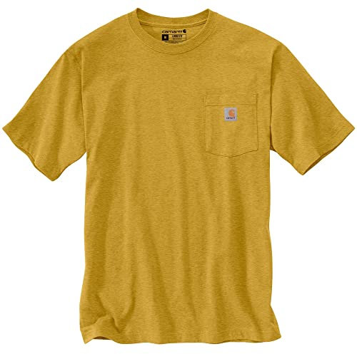 Carhartt Men's K87 Workwear Short Sleeve T-Shirt (Regular and Big & Tall Sizes), Dijon Heather, 2X-Large