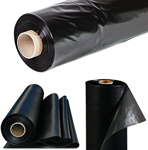 KLIMAS® Isolier-Baufolie Zertifiziert 5 m x 20 m Estrichfolie 100 m² Abdeckfolie PE Folie Schwarz | Schutzfolie Dampfsperrfolie Dampfbremsfolie Dachfolie Bauplane 0,20mm STARKE