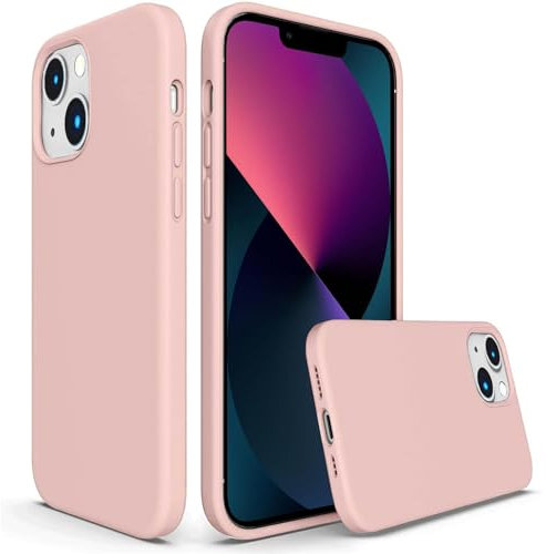 CoolGadget Schutzhülle TPU für iPhone 13, Silikonhülle, stoßfest, Kratzfest, kabelloses Laden, weiche Innenseite, Rosa