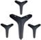 Eidoct 6.7 / 17cm Furniture Legs,Modern Style Furniture Sofa Legs Metal Matte Black Triangle Feet for Table Cabinet Cupboard Sofa, Matte Black