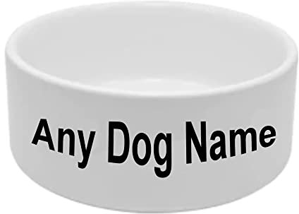 Personalised Ceramic 18.5cm x 8cm Pet Bowl, Feeding/Water Dog Bowl.