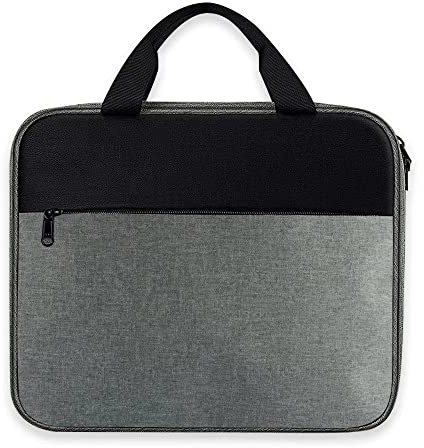 Mewise Grande custodia per bibbia, custodia per bibbia con manici, borsa per la Bibbia per uomo e donna, grigio, poliestere nylon, cerniera