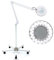 LED Lupenleuchte Kosmetik mit Standfuß, Standlupe Leselupen Lupenlampe 5X Vergrößerung Lupe mit Licht, Höhenverstellung 24W