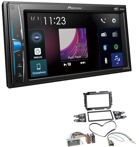 Pioneer DMH-A3300DAB 2-DIN Autoradio kompatibel mit Bluetooth Digitalradio DAB+ WebLink Spotify USB passend für Honda HR-V ab 2015 schwarz
