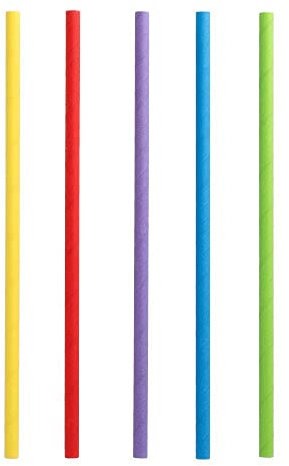 PAPSTAR 6750 Shake-Halme aus Papier Pure Ø 8 mm · 25 cm bunt Strohhalme Trinkhalme farbig Sortiert