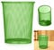 ARA CHOICE Colourful Metal Mesh Waste Bin Rubbish Paper Net Basket Home Office Durable and easy to use Recycling Bin for Bedrooms Multi Colour. (Green)
