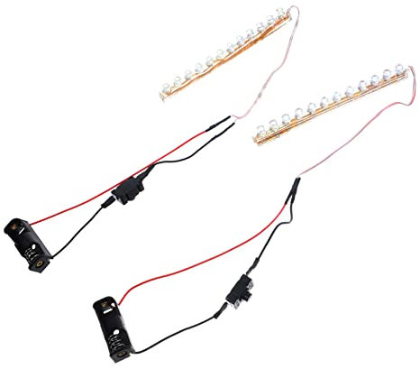 Toddmomy 2st Led-lichtleisten Räder Beleuchten Led-bandlicht Batterie-led-streifenlichter Besteckhalter Rolle