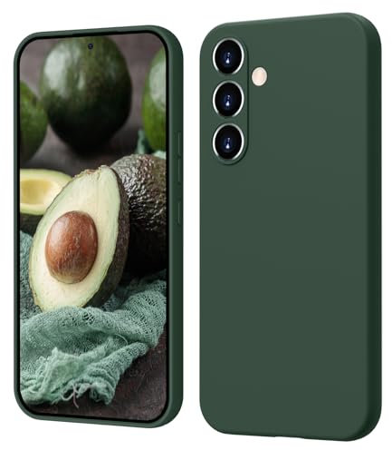 ElestBela Samsung Galaxy A54 5G Hülle Silikon Case, Hanyhülle Samsung Galaxy A54 Ultra Dünn Slim mit Microfiber, Kratzfeste Rundumschutz Case Schutzhülle Hülle für Samsung Galaxy A54 5G Matte Grün