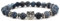 ANAZOZ Armband Steine Damen Verstellbar, Herren Armband Perlen Armreif 19cm Länge 8mm Achat mit Eule