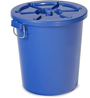 PBENO Poubelle Exterieur Poubelle extérieure Poubelle Ronde Poubelle d'assainissement en Plastique avec Couvercle Baril de Stockage de Poubelle de Recyclage des ordures Poubelle Jardin