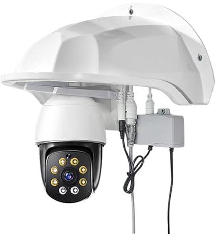 Regenschutz für Blink Outdoor Kamera - Universal Schutzhülle für Überwachungskamera Schutz, Hülle für Sicherheitskamera, Maximaler Schutz vor Feuchtigkeit und Sonne, Weiß, 1 Stück