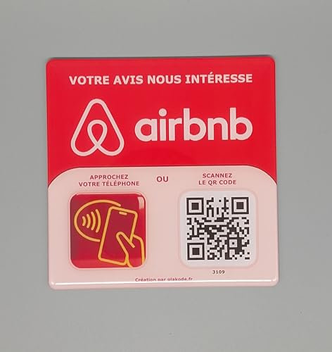 Plaque NFC et QR Code pour Avis Airbnb - Stimulez vos Réservations et Valorisez votre Espace