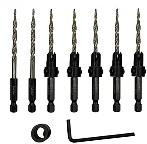 Taladro cónico hexagonal de acero de velocidad resistente, largo y resistente al desgaste, brocas cónicas lisas para clavos