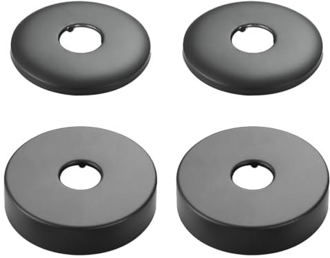 VYIBPDY 2 Stück Ø 21 mm 2 Stück Ø 25 mm Abdeckrosette Schwarz, Rosette Schwarz, Rohrabdeckung, Gewinderosette,Rosette Wasserhahn,Rosette für Duscharmatur,Wasserhähne,Heizkörper