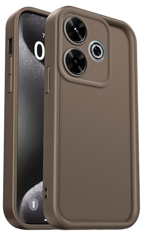 PanXCase Coque pour Xiaomi Redmi 13 4G / Poco M6 4G - Étui Silicone Souple Fine Légère Elegant Désign, Protection Caméra Antichoc Anti-Rayures Mince Housse (Brun)