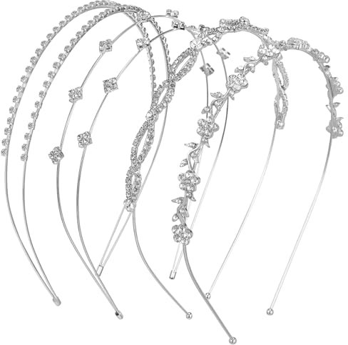 SAFIGLE Jga Accessoires Frauen 4 -stirnbänder -metall-stirnband Funkelnder -kopfschmuck -haar-accessoire Perlenhaarreif