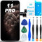 DIGI4U LCD für iPhone 11 Pro Display Bildschirm Ersatz, DC-Dimmen - Besseres Seherlebnis, 5,8 Zoll 3D Touch LCD Digitizer Assembly Reparaturkits kompatibel mit iPhone 11 Pro Modell A2160, A2217, A2215