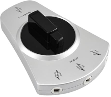 Giuneuow 1 to 3 Digital Audio Optical Fiber Cable Toslink 3-Way Switch Splitter Adapter for DVD CD Player