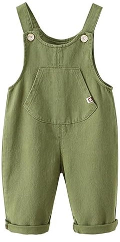 Runstarshow Toddler Baby Boys Girls Overalls Kids Cotton Dungarees with Pockets Baby Bib Pants Outdoor Playsuit Summer Sleeveless Jumpsuit for 6 Months - 6 Years