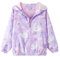 JinBei Giacca Bambina con Cappuccio, Viola Giacche e Cappotti Ragazza Maniche Lunghe Protezione Solare Capispalla Cerniera Tasca Primavera Autunno Fodera Cotone Giacca per Bambine 3-4 Anni