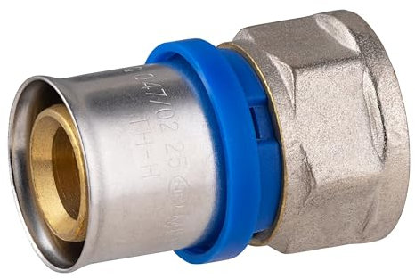 Racor recto multicapa hembra Ø25-3/4 | Para prensar | Conexión resistente y duradera | Ideal para instalaciones de fontanería | Fácil de instalar y ajuste seguro | QUICK PLOMBERIE